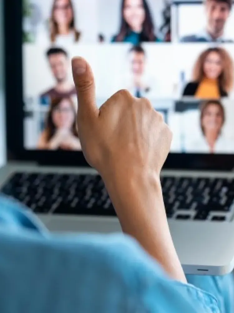 Signing off a virtual meeting