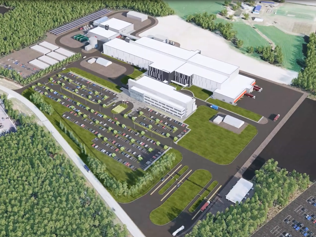 Aerial rendering of J&J Innovative Medicine campus in North Carolina